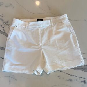 White House Black Market Crisp White Tailored Shorts